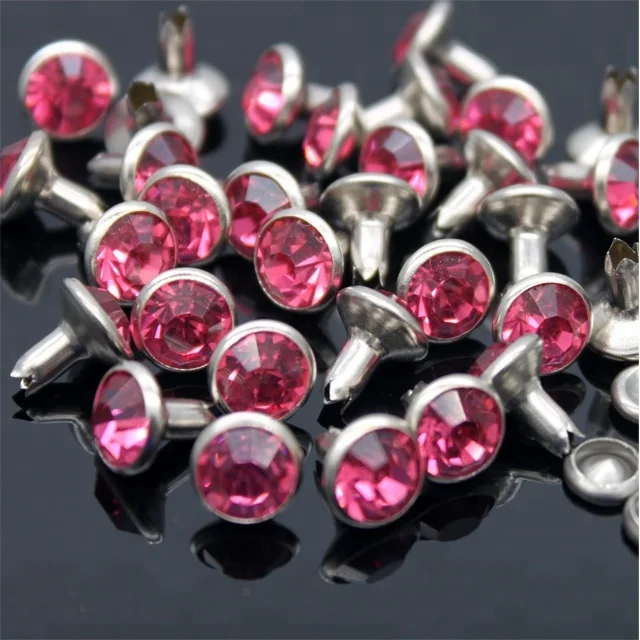 Fashion cheap crystal AB color rhinestone rivet open end garment rivet for decoration