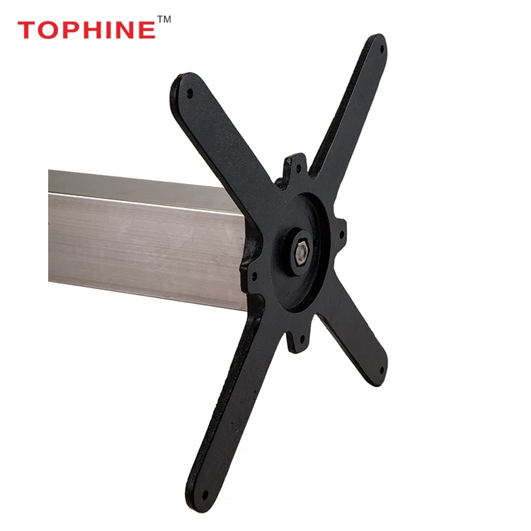 Commercial Contract TOPHINE Furniture Stainless Steel Square Table Base For Glass Dining Tops