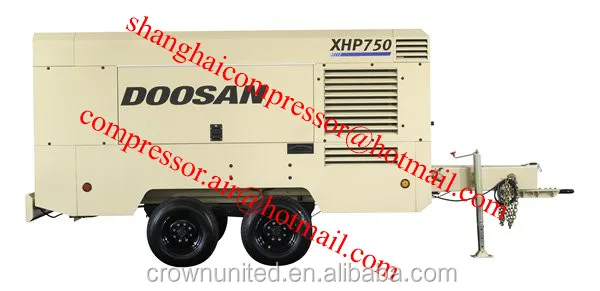 XHP750 ,750CFM, HIGH PRESSURE COMPRESSOR, 350psig, Doosan china, mobile air compressor. diesel engine