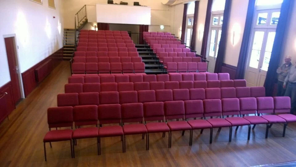 Hot Sale, Wholesale and Modern Design, High-Quality Affordable Strong Metal stackable Church Chair seat and auditorium chair.