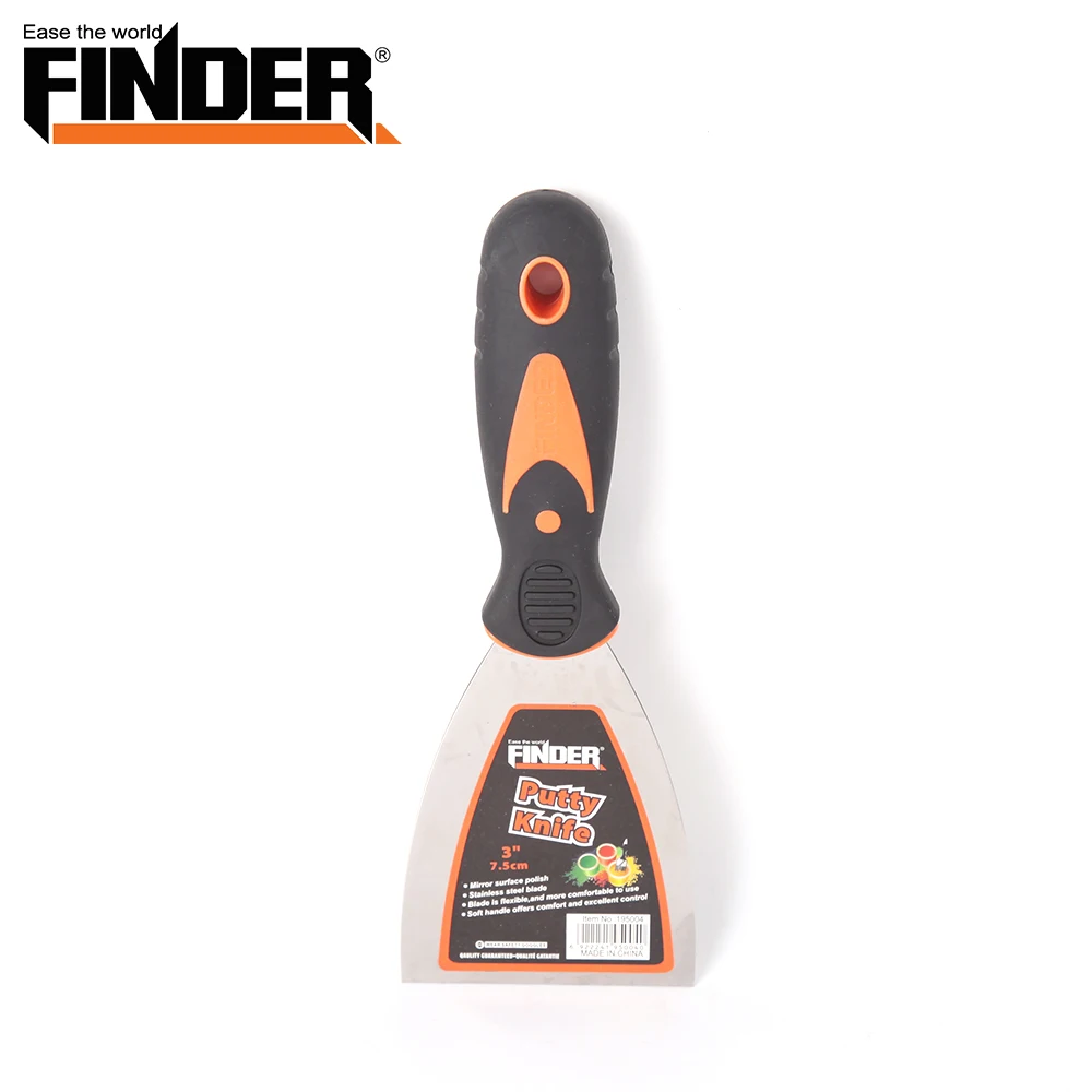 3 'TPR + PP ручка, антикоррозийное лезвие, прочное соединение, нержавеющий нож для шпатлевки с подвижной наклейкой OEM