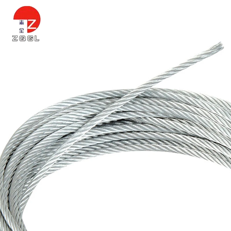 1x7 Struature Galvanized Steel Wire Rope For Car Parking System
