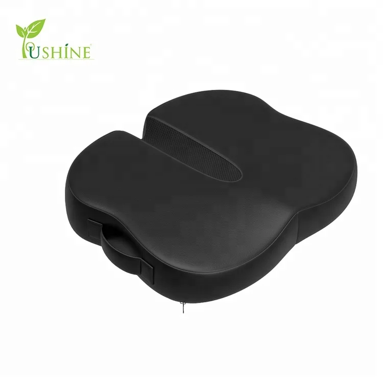 Supplier Anti-Slip Bottom Ergonomic Orthopedic Customized Memory Foam Leather PU Car Seat Cushion