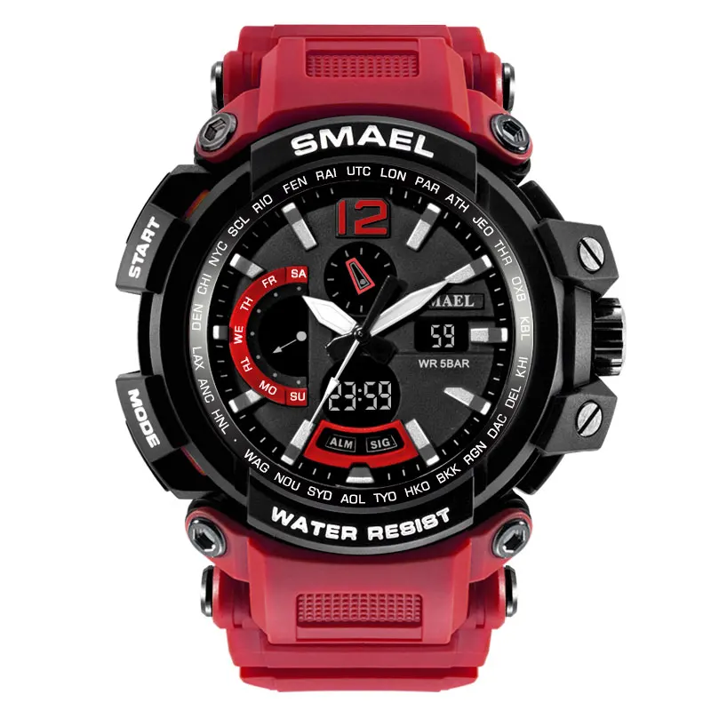 SMAEL Top Brand Luxury LED Digital Watch Boys Military Sport Style Wristwatches Shock Resistant