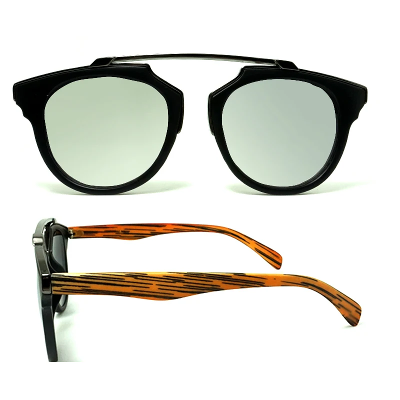 2024 wholesale rose gold lens luxury cat eye polarized sunglasses acetate material glasses