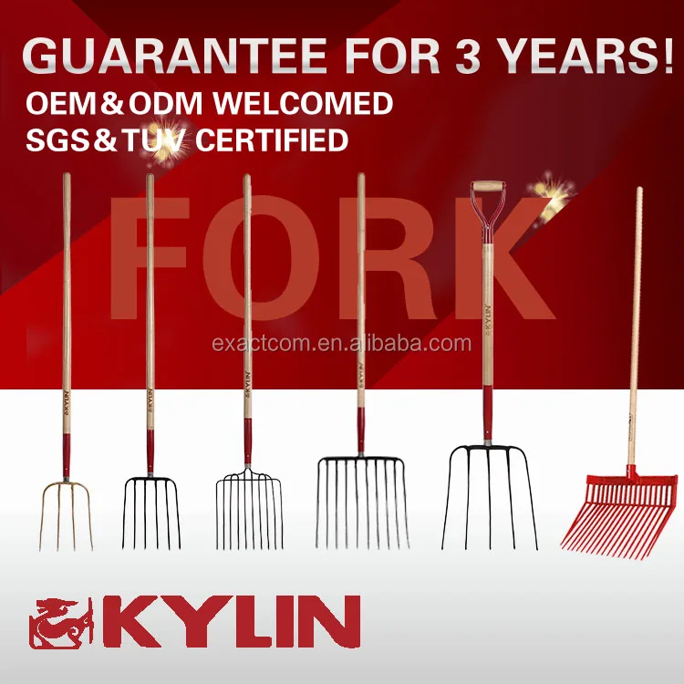 Садовые инструменты, деревянная длинная ручка, кованая вилка для навоза