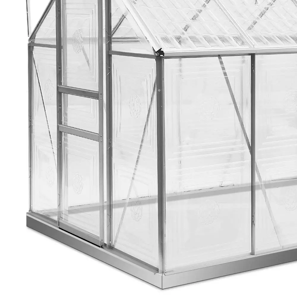 Aluminum Garden Greenhouse 190x190cm With Steel Base