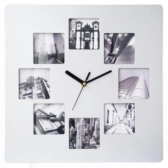 photo frame kids picture wall clock