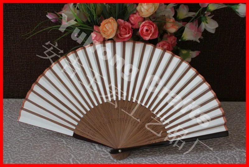 
Japanese Gold and silver color bamboo paper fan promotionally 