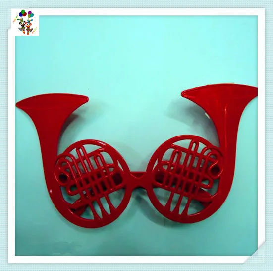 Cheap Rock and Roll Plastic Guitar Shaped Funny Party Glasses for Costume HPC-0627