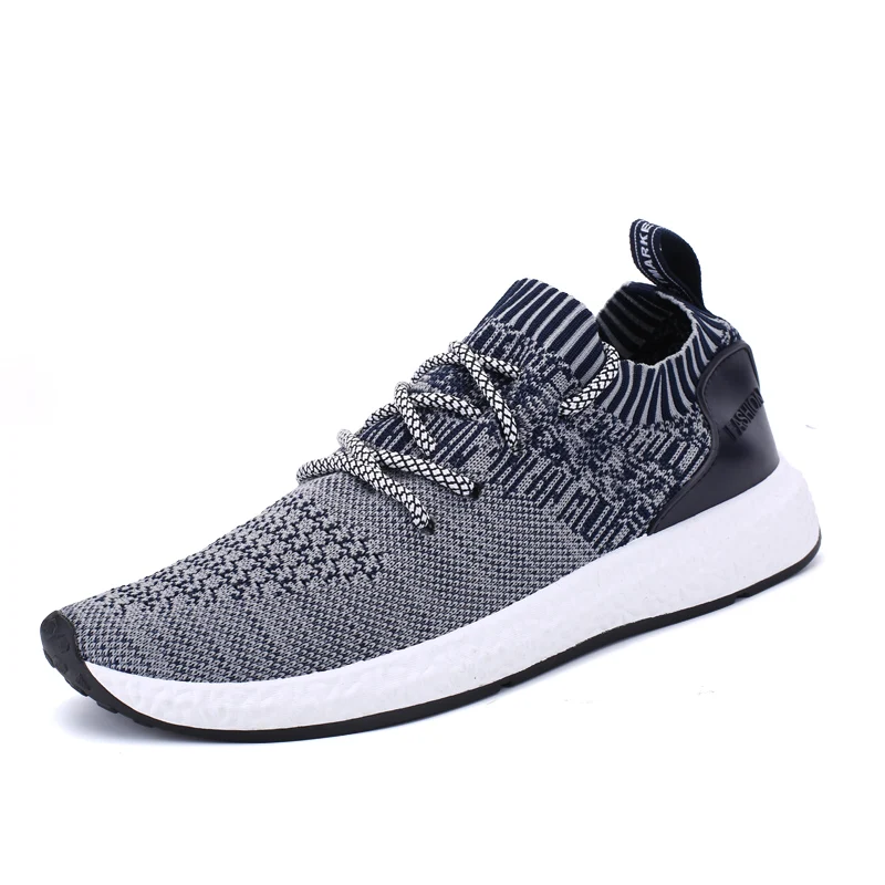 Greatshoe online shopping fashion sneakers with flyknitting fabric and air sport shoes for men