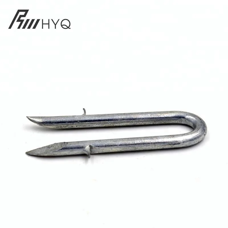 factory supply sharp point barbed fence staple u type nails
