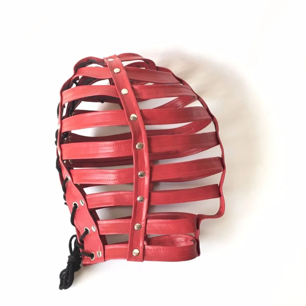 Adult Games Head Hood Body Bondage Restraints Slave BDSM Fetish Mask Leather Harnesses Sex Toys For Couples Sex Products