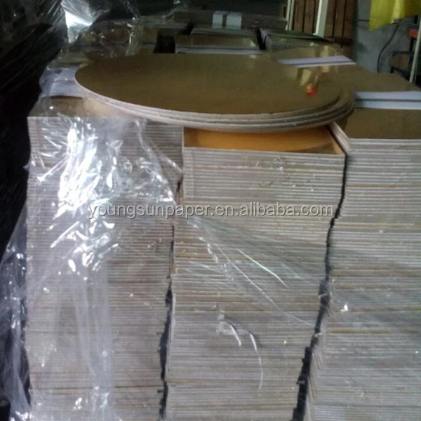 
round silver corrugated cake board/cake drum 1/2