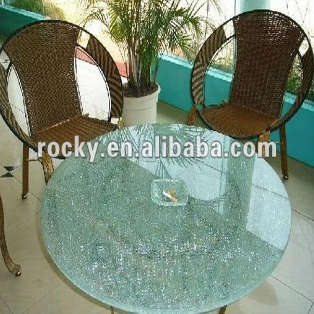 Циндао Рокки высокое качество 3 мм-19 мм сломанное закаленное стекло треснувший стеклянный стол