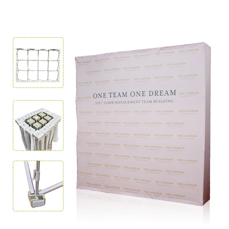 portable aluminium trade show backdrop pop up  display stand