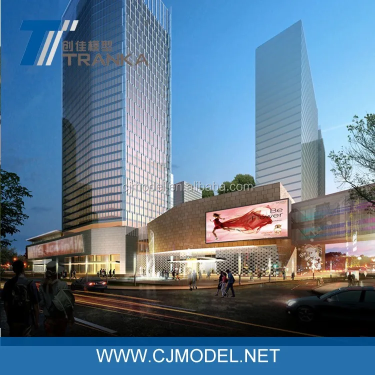 Modern office building rendering , 3d max drawing & rendering