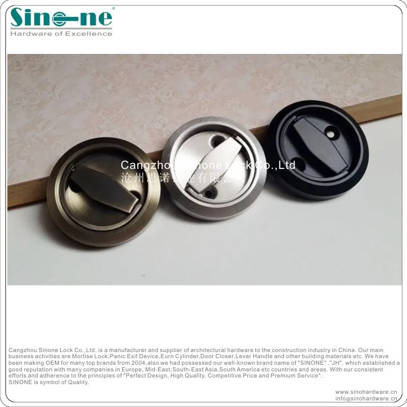 SINONE/stainless steel Round Flush Handle ring pull lever handles for door in different finish