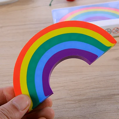 Big Cartoon Rainbow Shape Rubber Pencil Erasers