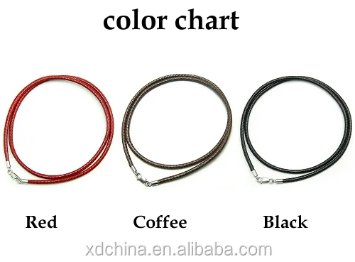 XD MFE00401 2.5mm braided waxed cords with sterling silver lobster clasp cotton wax cord