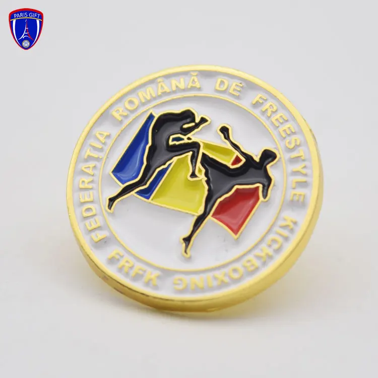 wholesale custom taekwondo metal award lapel pins soft enamel pin for souvenir gifts