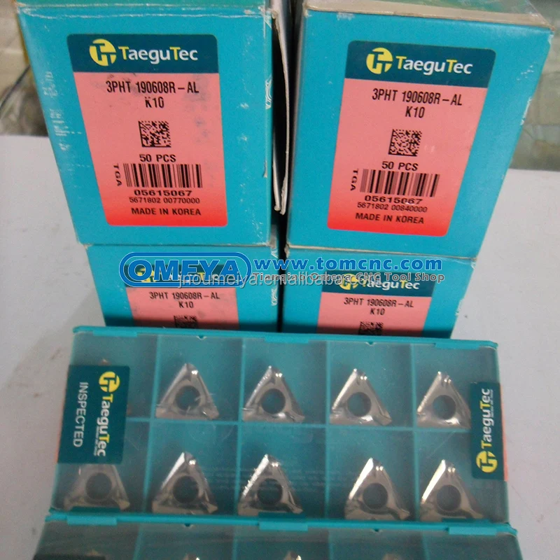 Taegutec carbide milling inserts for end mill cutter 3PHT150504R-M TT9080