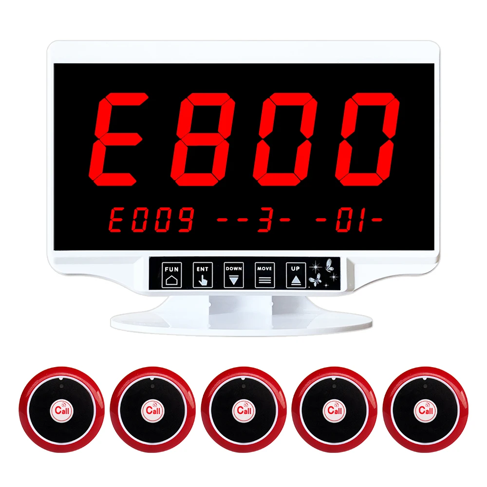 Artom wireless nurse restaurant call button system with 10 pagers and customized logo