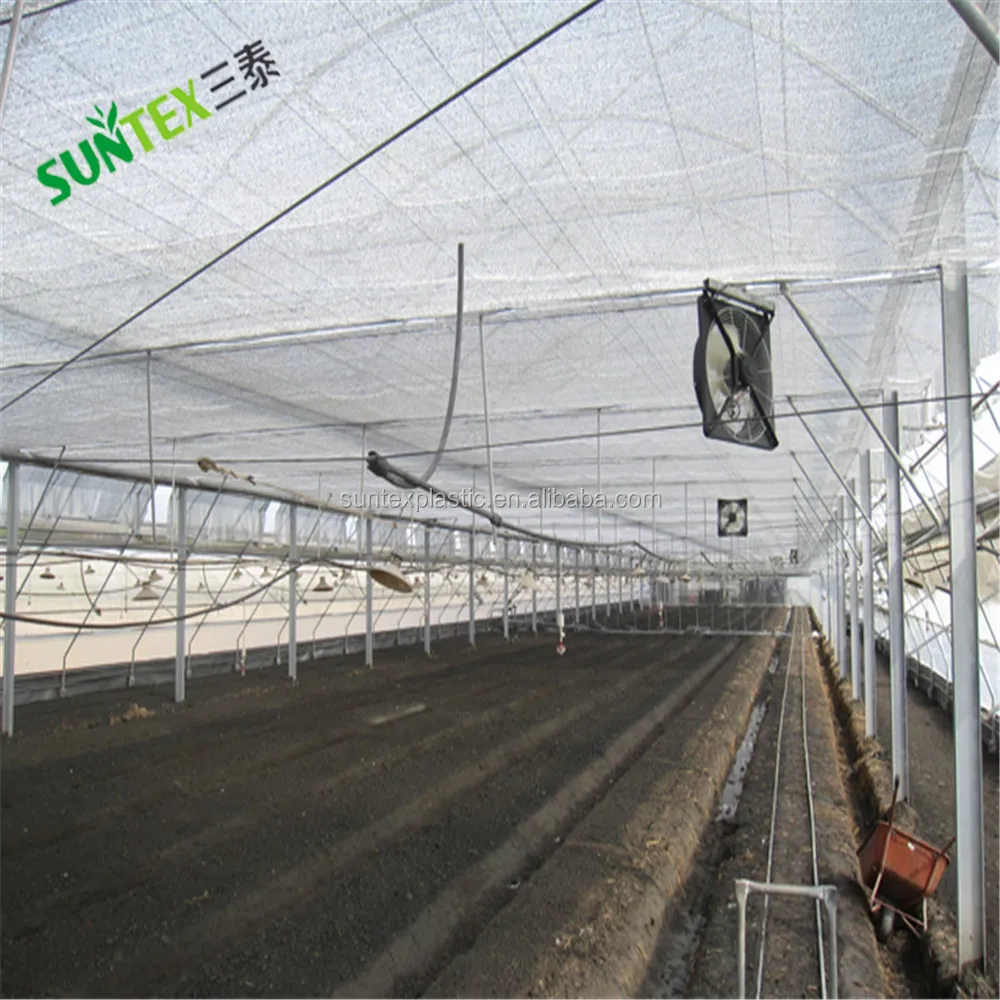 85% horticultural aluminum highly reflective hdpe shade cloth, sun protection outdoor greenhouse cover netting 3*50m