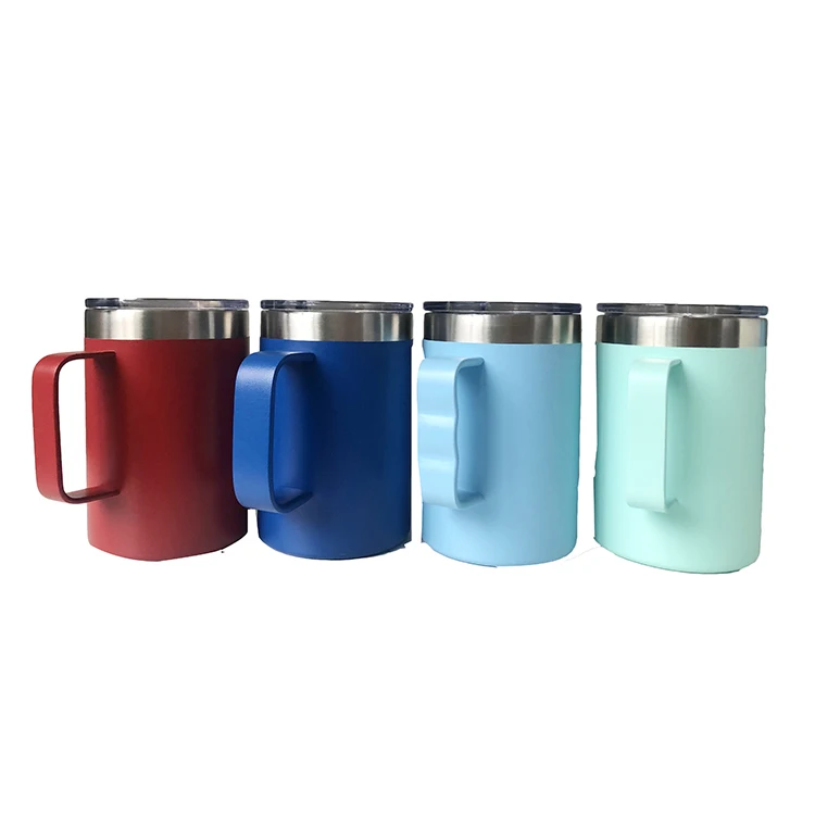 
16Oz Wine Tumbler Beer Mug Coffee Cup Stainless Steel Insulated Vacuum Double Wall Water Cup With Handle 