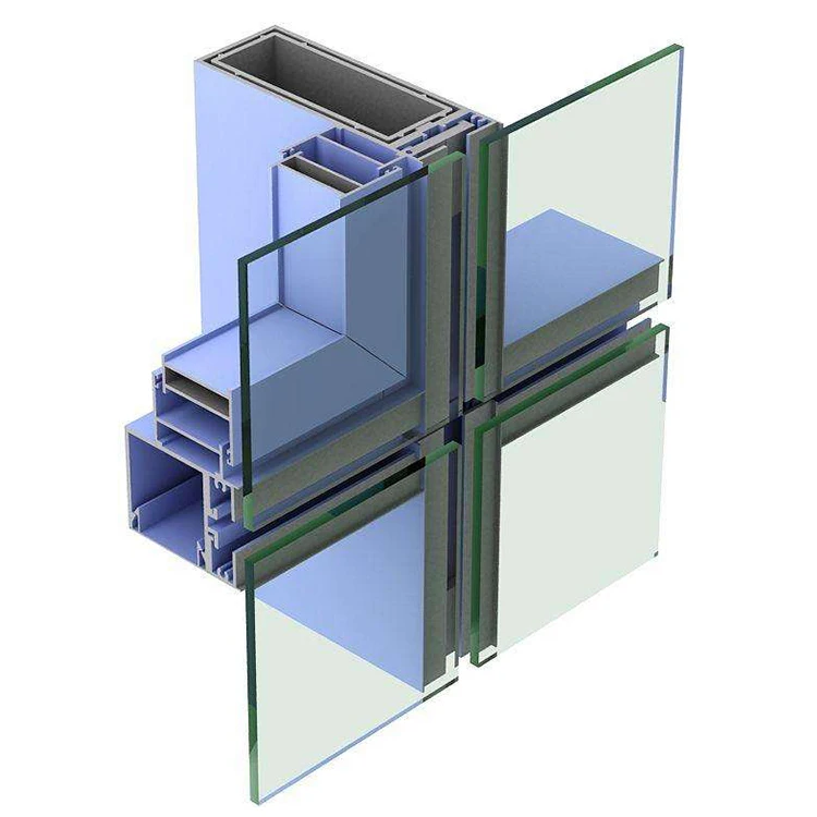 high quality curtain wall cleaning glass wall system price