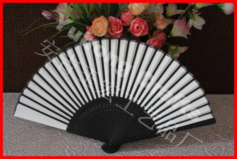 
Japanese Gold and silver color bamboo paper fan promotionally 
