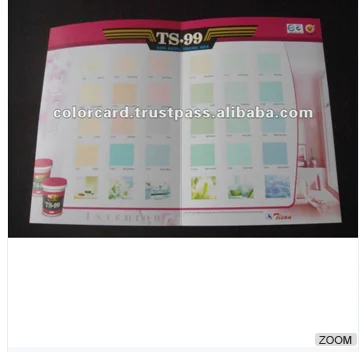Emulsion paint color chart printing catalog  promotional gift