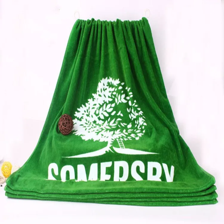 Full Color Reactive Printing 100% Cotton Custom Printed Beach Towel