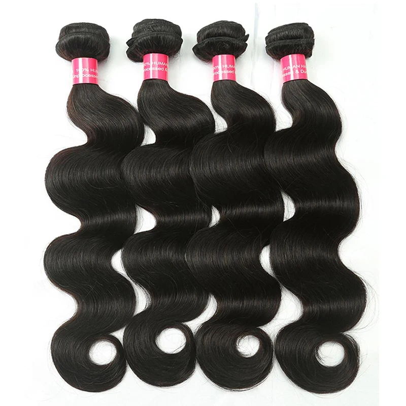 Wholesale brazilian  hair bundles body wave weft in stock hair high quality human hair extension for sale
