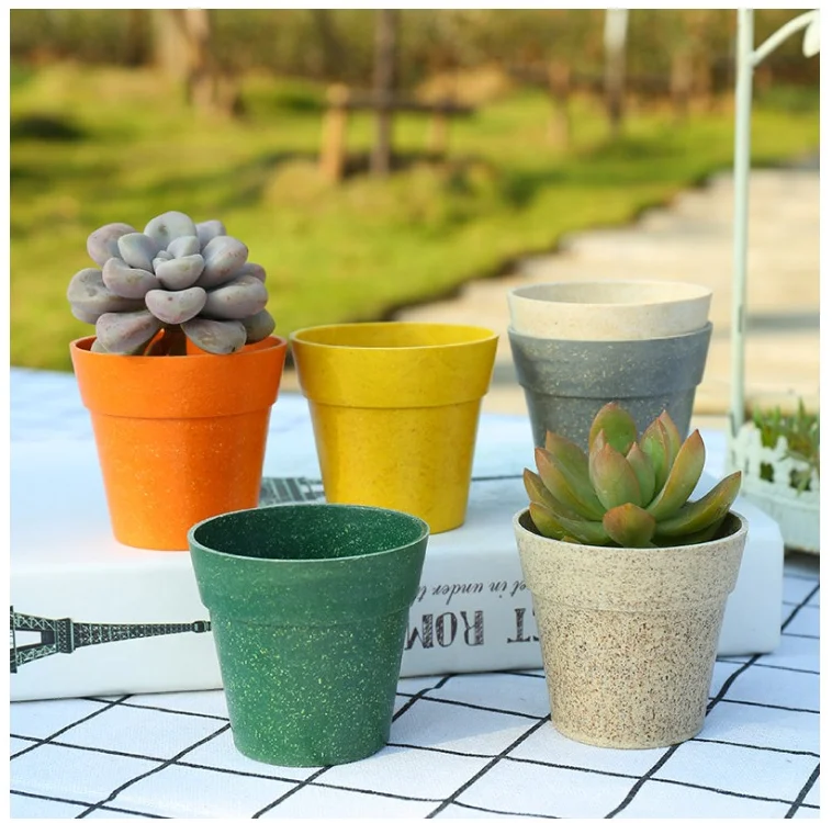 new style Eco biodegradable bamboo fiber flower pots