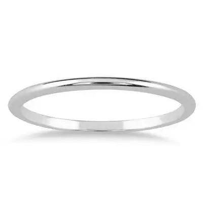 Simple design 2mm round shape stacking 925 sterling silver plain wedding band ring