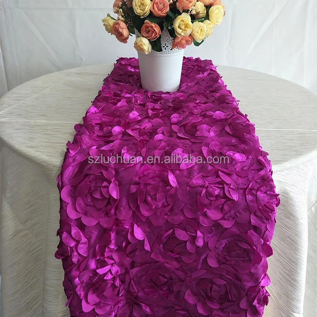 Beautiful Floral Wedding Satin Table Runners for Weddings