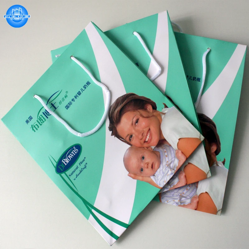 Custom Printing Logo Shopping Paper Bag with Handles Biodegradable Offset Printing Art Paper Film Lamination 1-3 Working Days -