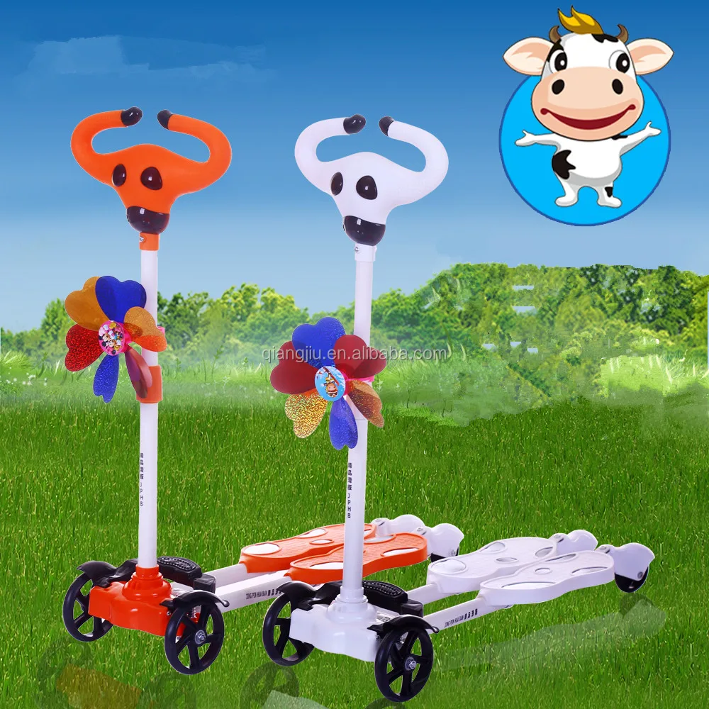 
Foldable 4 wheel kids toys kick foot scooter for 3-8 years old child 