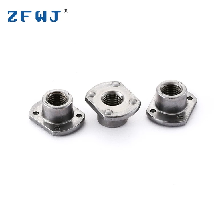 China fastener manufacturer zinc plate M7/16 t type weld nut