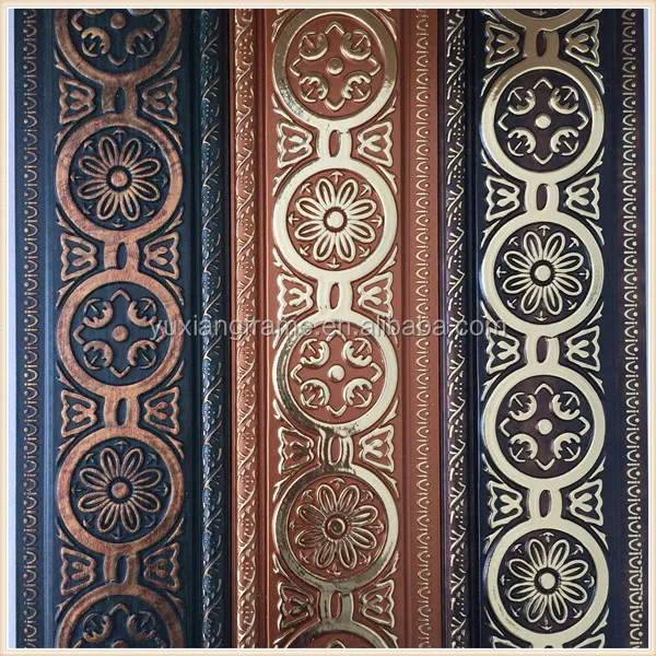 Factory direct sale gold fancy design ps moulding decorative building material