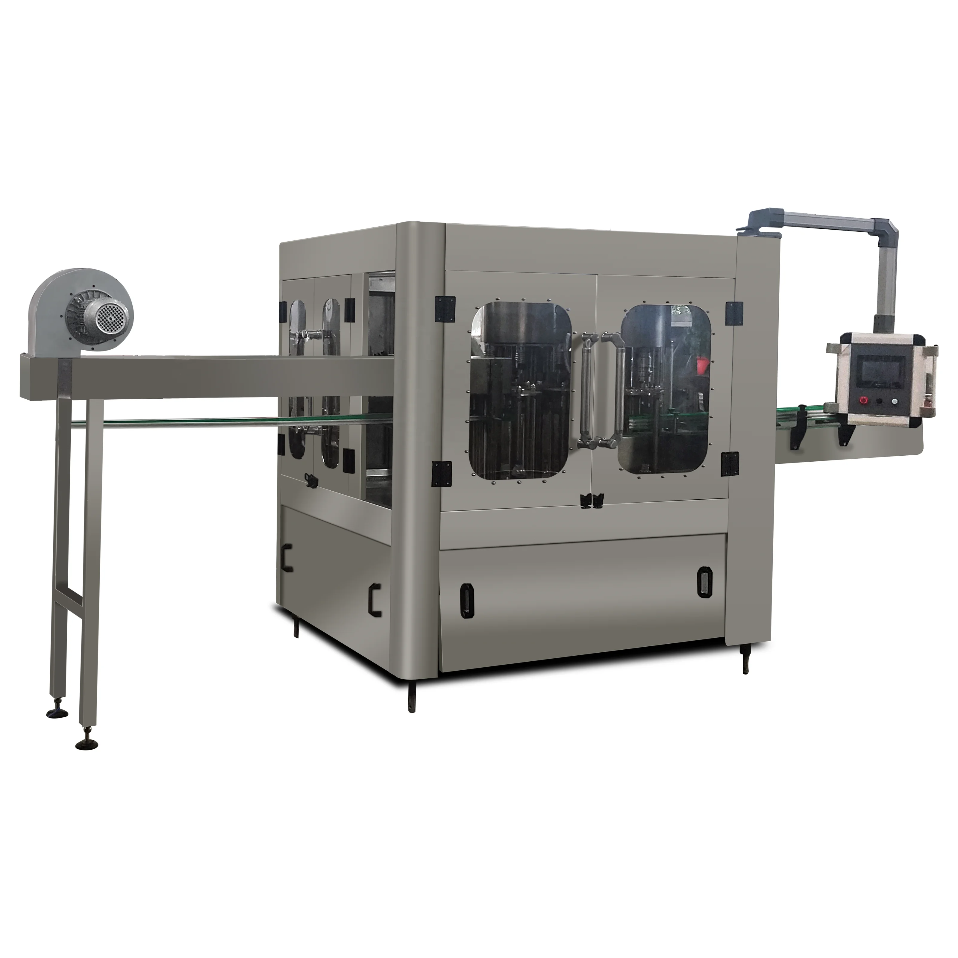 PLC controlled Monobloc plastic bottled mineral water washing filling and cap sealing machine 3 in 1 3000BPH