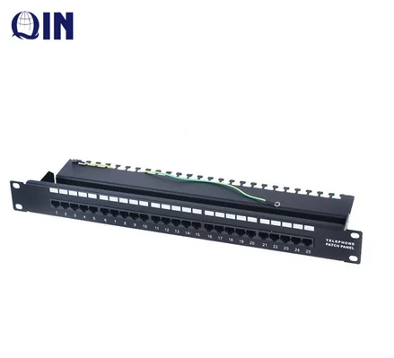 Telecom 1U 19-дюймовый стоечный 25 порты RJ11 Cat3 FTP ТЕЛЕФОННЫЙ