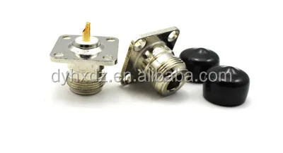 RF Coaxial Connector N Square Flange Jack Receptacle 4 holes mount panel