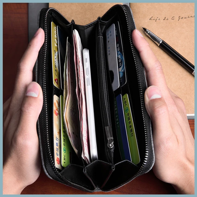 2019 factory promotion new design small daily gift hand men wallet bag