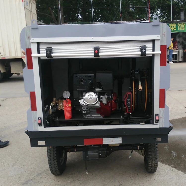 600L Electric three-wheel high-pressure cleaning car