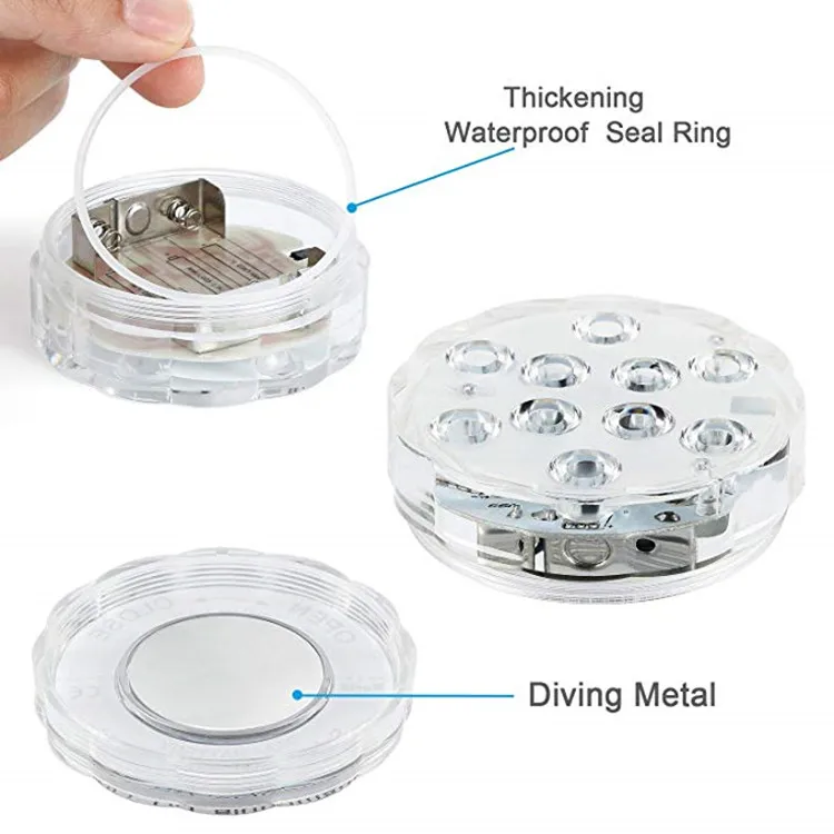 Wireless Remote Control  Underwater RGB  Waterproof Decoration Lights for Submersible led Lights