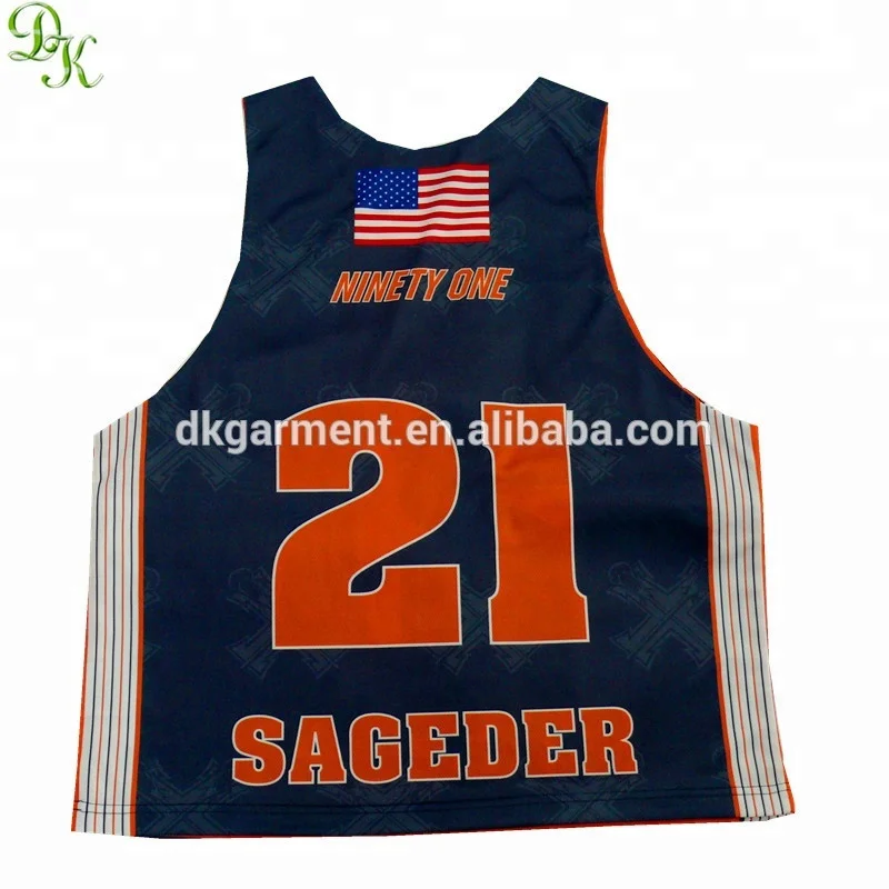 Wholesales cheap lacrosse jerseys with dye sublimation custom lacrosse jersey
