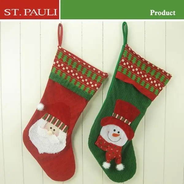 
 Войлочные рождественские чулки с Санта и снеговик, Самые продаваемые товары оптом  