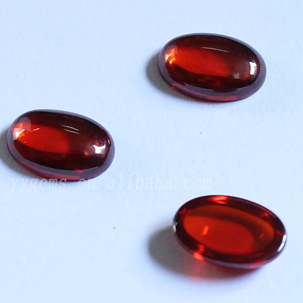 wholesale price hot selling garnet glass gems oval cut glass loose  gems cheap stone fine jewelry